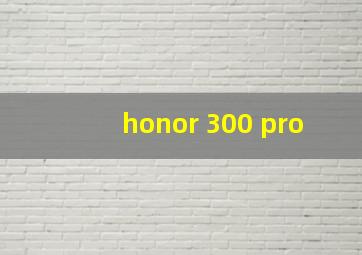 honor 300 pro